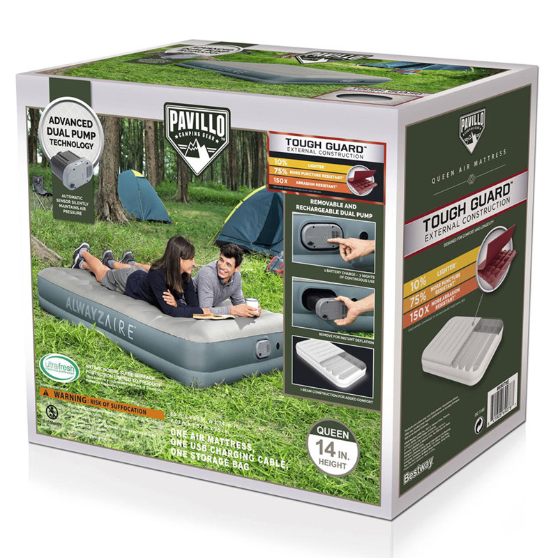 Bestway AlwayzAire 14" Inflatable Air Mattress Bed with Rechargeable